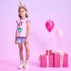 imageDXTON Toddler Girls Mermaid Outfit Cotton Top and Shorts Summer Clothing Set for 312 YearsPs5306 Mermaid