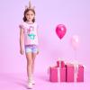 imageDXTON Toddler Girls Mermaid Outfit Cotton Top and Shorts Summer Clothing Set for 312 YearsPs5306 Mermaid