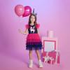 imageDXTON Toddler Girls Tutu Dresses Summer Short Sleeve Tulle Birthday Party Sundress for 38 YearsNavy Gradient Horse