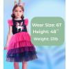 imageDXTON Toddler Girls Tutu Dresses Summer Short Sleeve Tulle Birthday Party Sundress for 38 YearsNavy Gradient Horse