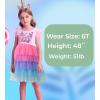 imageDXTON Toddler Girls Tutu Dresses Summer Short Sleeve Tulle Birthday Party Sundress for 38 YearsPink Butterfly