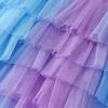 imageDXTON Toddler Girls Tutu Dresses Summer Short Sleeve Tulle Birthday Party Sundress for 38 YearsPurple Gradient Mermaid