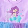 imageDXTON Toddler Girls Tutu Dresses Summer Short Sleeve Tulle Birthday Party Sundress for 38 YearsPurple Gradient Mermaid