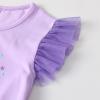 imageDXTON Toddler Girls Tutu Dresses Summer Short Sleeve Tulle Birthday Party Sundress for 38 YearsPurple Gradient Mermaid