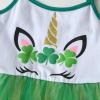 imageDXTON Toddler Girls Tutu Dresses Summer Short Sleeve Tulle Birthday Party Sundress for 38 YearsSh4113green