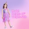 imageDXTON Toddler Girls Tutu Dresses Summer Short Sleeve Tulle Birthday Party Sundress for 38 YearsSh8001mermaid