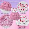 imageDXTON Toddler Girls Tutu Dresses Summer Short Sleeve Tulle Birthday Party Sundress for 38 YearsSh8300pink