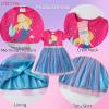 imageDXTON Toddler Girls Tutu Dresses Summer Short Sleeve Tulle Birthday Party Sundress for 38 YearsSh8301pink Blue