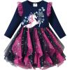 imageDXTON Girls Dresses Tutu for Toddler Long Sleeve Casual Tulle Winter Outfits 312TBlack