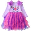 imageDXTON Girls Dresses Tutu for Toddler Long Sleeve Casual Tulle Winter Outfits 312TLight Purple