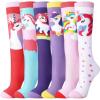 imageDXTON Girls Knee High Socks 6 Pairs Kids Crazy Long Socks 312 years Tall Boot Cute Animal Cotton Fun GiftRedBlueNavyPurplePinkWhite