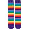 imageDXTON Girls Rainbow Knee High Socks Kids Crazy Cotton Long Socks 312 years Novelty Dancing Fun GiftNavyRedPurpleBluePinkPink