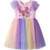 imageDXTON Girls Summer Dresses Tutu Short Sleeve Party Casual Outfits Tulle Dress 312 YearsOrange