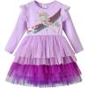 imageDXTON Girls Tutu Dresses Toddler Winter Long Sleeve Party Tulle Dresses for 212TLh4019purple