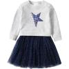 imageDXTON Girls Tutu Dresses Toddler Winter Long Sleeve Party Tulle Dresses for 212TSwq3012blue