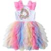 imageDXTON Toddler Girl Summer Short Sleeve Tutu Party Wedding Birthday DressesSh2213white