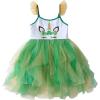 imageDXTON Toddler Girls Tutu Dresses Summer Short Sleeve Tulle Birthday Party Sundress for 38 YearsSh4113green