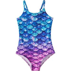 imageDXTON Girls One Piece Swimsuit Kids Mermaid Quick Dry Bathing Suits Swimwear for Beach Pool 310 YearsSm033mermaid