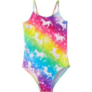 imageDXTON Girls One Piece Swimsuit Kids Mermaid Quick Dry Bathing Suits Swimwear for Beach Pool 310 YearsSm034rainbow