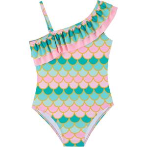 imageDXTON Girls One Piece Swimsuit Kids Mermaid Quick Dry Bathing Suits Swimwear for Beach Pool 310 YearsSm037green Mermaid