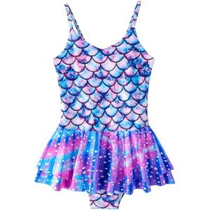 imageDXTON Girls One Piece Swimsuit Kids Mermaid Quick Dry Bathing Suits Swimwear for Beach Pool 310 YearsSm038mermaid