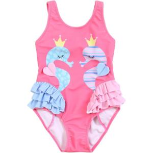 imageDXTON Girls One Piece Swimsuit Kids Mermaid Quick Dry Bathing Suits Swimwear for Beach Pool 310 YearsSm052seahorses