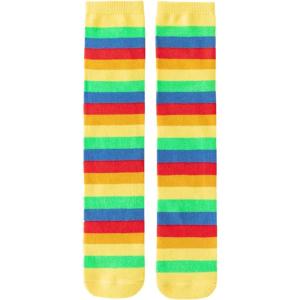 imageDXTON Girls Rainbow Knee High Socks Kids Crazy Cotton Long Socks 312 years Novelty Dancing Fun GiftCute Animal