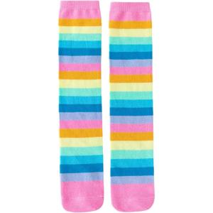 imageDXTON Girls Rainbow Knee High Socks Kids Crazy Cotton Long Socks 312 years Novelty Dancing Fun GiftRedBlueNavyPurplePinkWhite