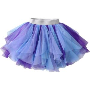 imageDXTON Girls Skirt Tutu for Toddler Party Multicoloured Tulle Outfits for 310 YearsBlue