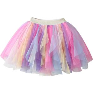 imageDXTON Girls Skirt Tutu for Toddler Party Multicoloured Tulle Outfits for 310 YearsMulticoloured
