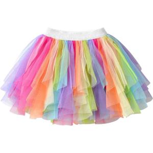 imageDXTON Girls Skirt Tutu for Toddler Party Multicoloured Tulle Outfits for 310 YearsOrange