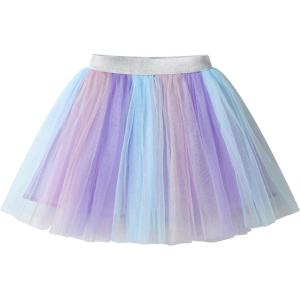 imageDXTON Girls Tutu Skirt Rainbow Toddler Tulle Ballet Dance Skirt for 28 YearsSk276pink Purple
