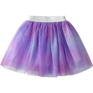 imageDXTON Kids Girls Tutu Dresses Toddler Rainbow Flower Tulle SkirtDksk273