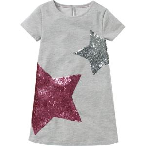 imageDXTON Toddler Baby Girls Dresses Summer Short Sleeves Dresses Outfits 212TAasmk777grey