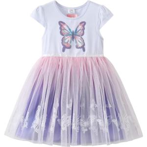 imageDXTON Toddler Girl Summer Short Sleeve Tutu Party Wedding Birthday DressesSh2108white