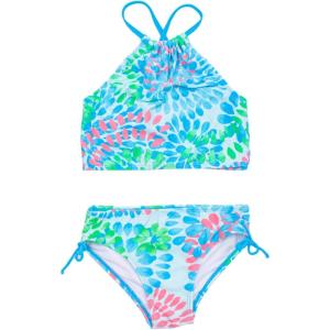 imageDXTON Toddler Girls Swimsuit Mermaid Tankini Set 2Piece Swimming Bathing Suit Beach Sport 310 YearsSm048daisy Blue