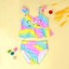 imageDXTON Toddler Girls Swimsuit Mermaid Tankini Set 2Piece Swimming Bathing Suit Beach Sport 310 YearsSm054rainbow