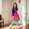 imageDXTON Toddler Girls Dress Long Sleeve Tutu Winter Birthday Party Dress for Little Girl 38TNavy