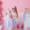 imageDXTON Toddler Girl Summer Short Sleeve Tutu Party Wedding Birthday DressesSh9520pink