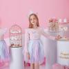 imageDXTON Toddler Girl Summer Short Sleeve Tutu Party Wedding Birthday DressesSh9520pink