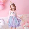 imageDXTON Kids Girls Dresses Long Sleeve Toddler Winter Party Tutu Dresses for 28TLh19520purple