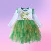 imageDXTON Kids Girls Dresses Long Sleeve Toddler Winter Party Tutu Dresses for 28TLh4115green