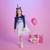 imageDXTON Kids Girls Dresses Long Sleeve Toddler Winter Party Tutu Dresses for 28TLh8004navy