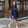 imageDXTON Kids Girls Dresses Long Sleeve Toddler Winter Party Tutu Dresses for 28TNavy