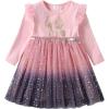 imageDXTON Kids Girls Dresses Long Sleeve Toddler Winter Party Tutu Dresses for 28TLh2102pink