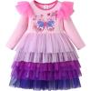 imageDXTON Girls Dresses Winter Long Sleeve Tutu Party DressesPink