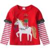 imageDXTON Toddler Kids Girls Long Sleeve Shirts Cute Christmas Graphic Tees Top Blouse Fall Winter 38 YearsL7111