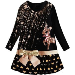 image:imageDXTON Girls Dresses Christmas Costume Party Dress Baby Girls Casual Dresses LH36646T