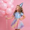 image:imageDXTON Kids Girls Tutu Dresses Toddler Rainbow Flower Tulle SkirtDksk286rainbow