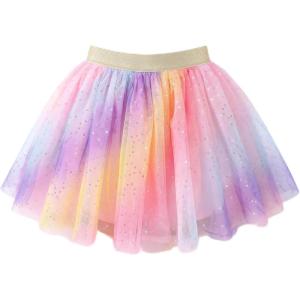 image:imageDXTON Kids Girls Tutu Dresses Toddler Rainbow Flower Tulle SkirtDksk286rainbow